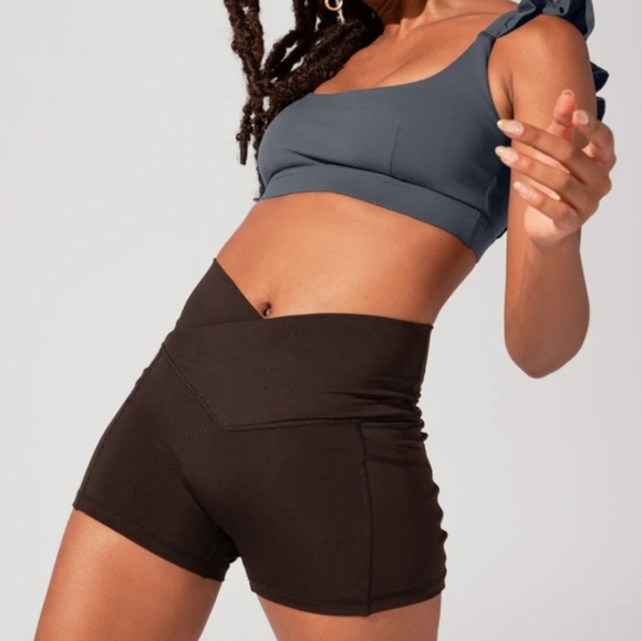 POPFLEX Pants - Popflex Crisscross Booty Shorts